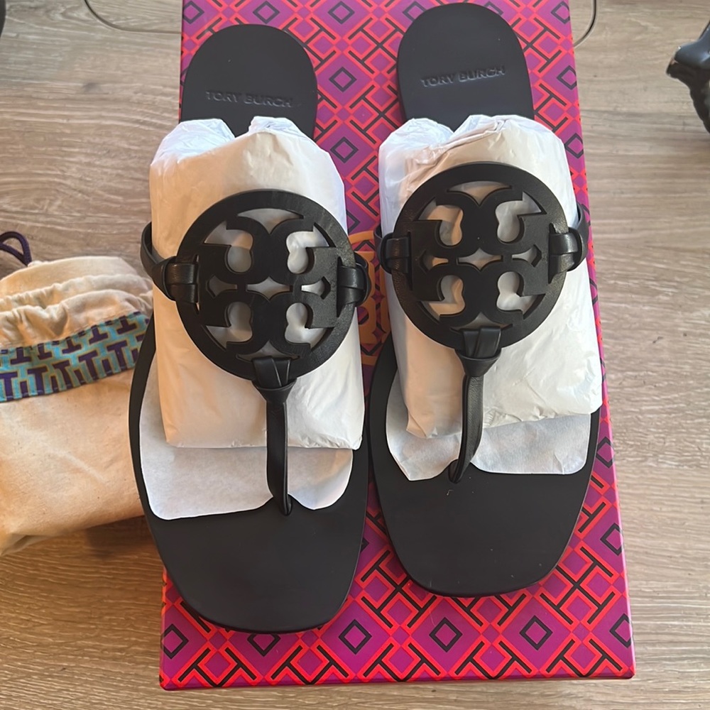 Tory Burch Miller square sandal.